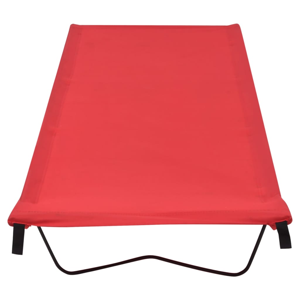 vidaXL Κρεβάτι Κάμπινγκ Κόκκινο 180 x 60 x 19 εκ. Ύφασ. Oxford/Ατσάλι