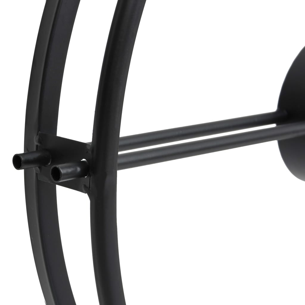 vidaXL Ρολόι Τοίχου Μαύρο 52 εκ. Σιδερένιο