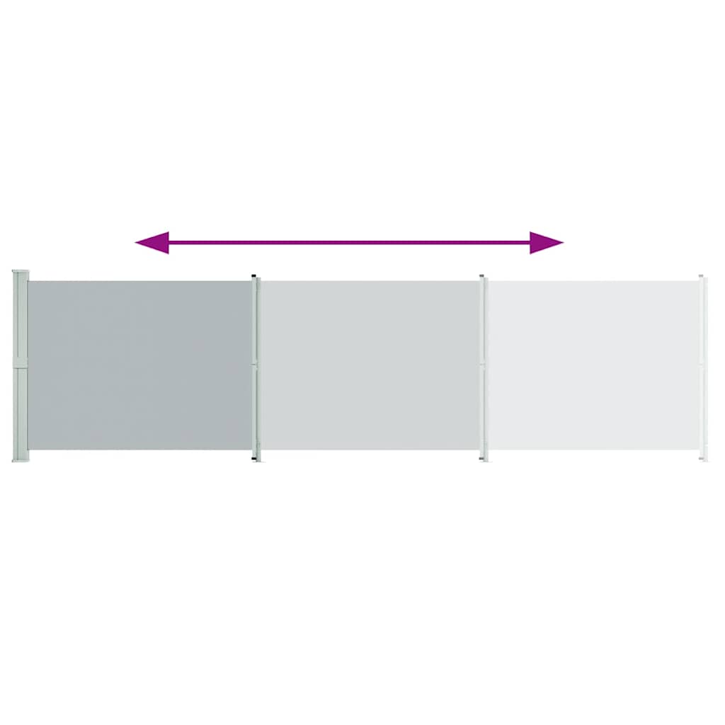 vidaXL Σκίαστρο Πλαϊνό Συρόμενο Βεράντας Γκρι 600 x 160 εκ.