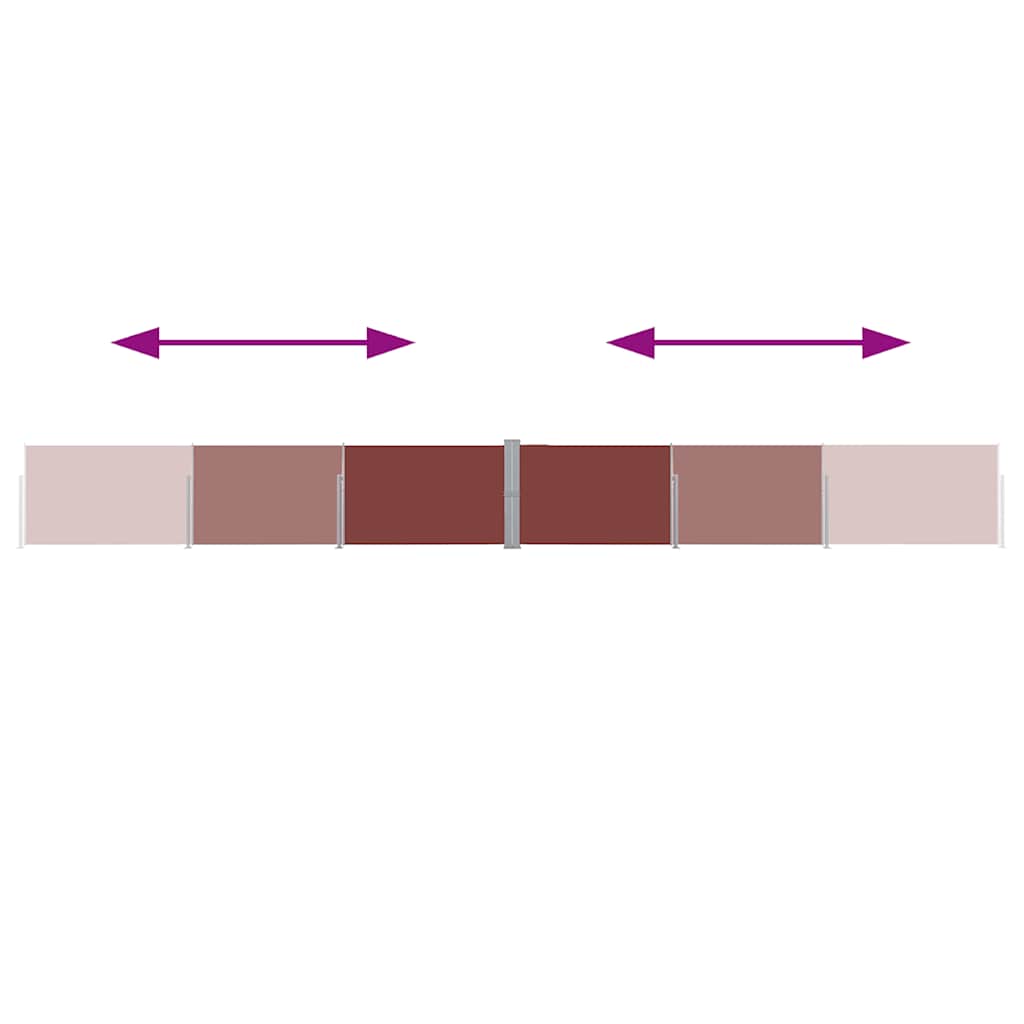 vidaXL Σκίαστρο Πλαϊνό Συρόμενο Βεράντας Καφέ 140 x 1200 εκ.