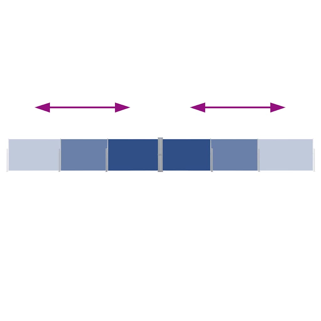vidaXL Σκίαστρο Πλαϊνό Συρόμενο Βεράντας Μπλε 140 x 1200 εκ.