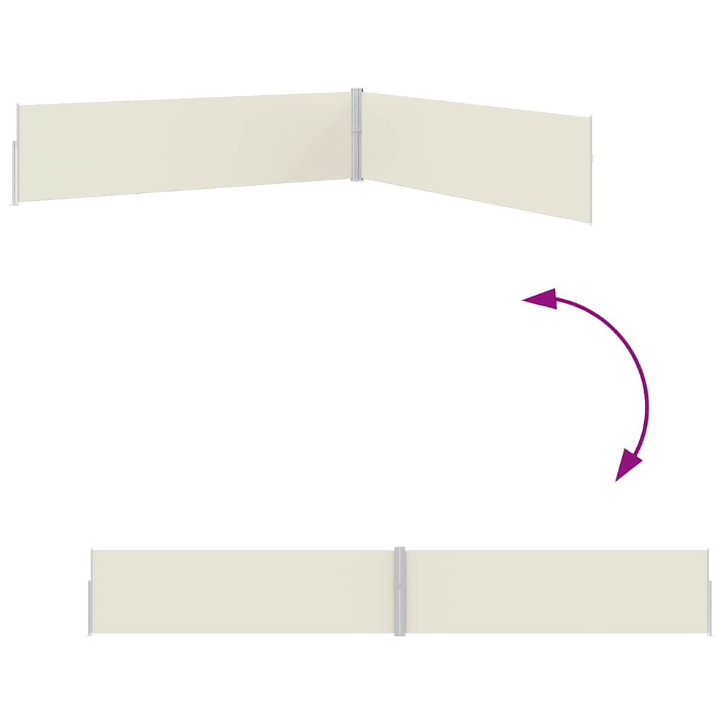vidaXL Σκίαστρο Πλαϊνό Συρόμενο Βεράντας Κρεμ 170 x 1200 εκ.
