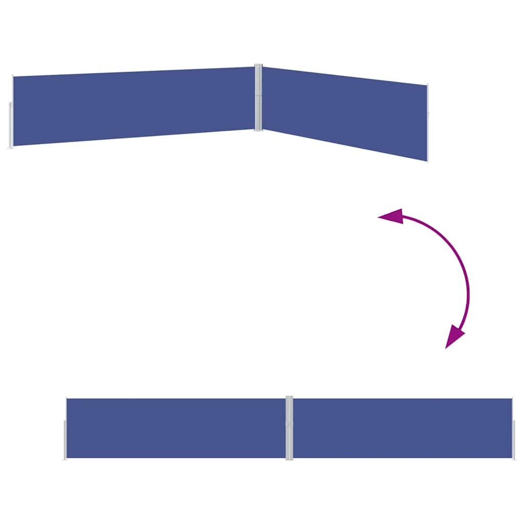 vidaXL Σκίαστρο Πλαϊνό Συρόμενο Βεράντας Μπλε 170 x 1200 εκ.