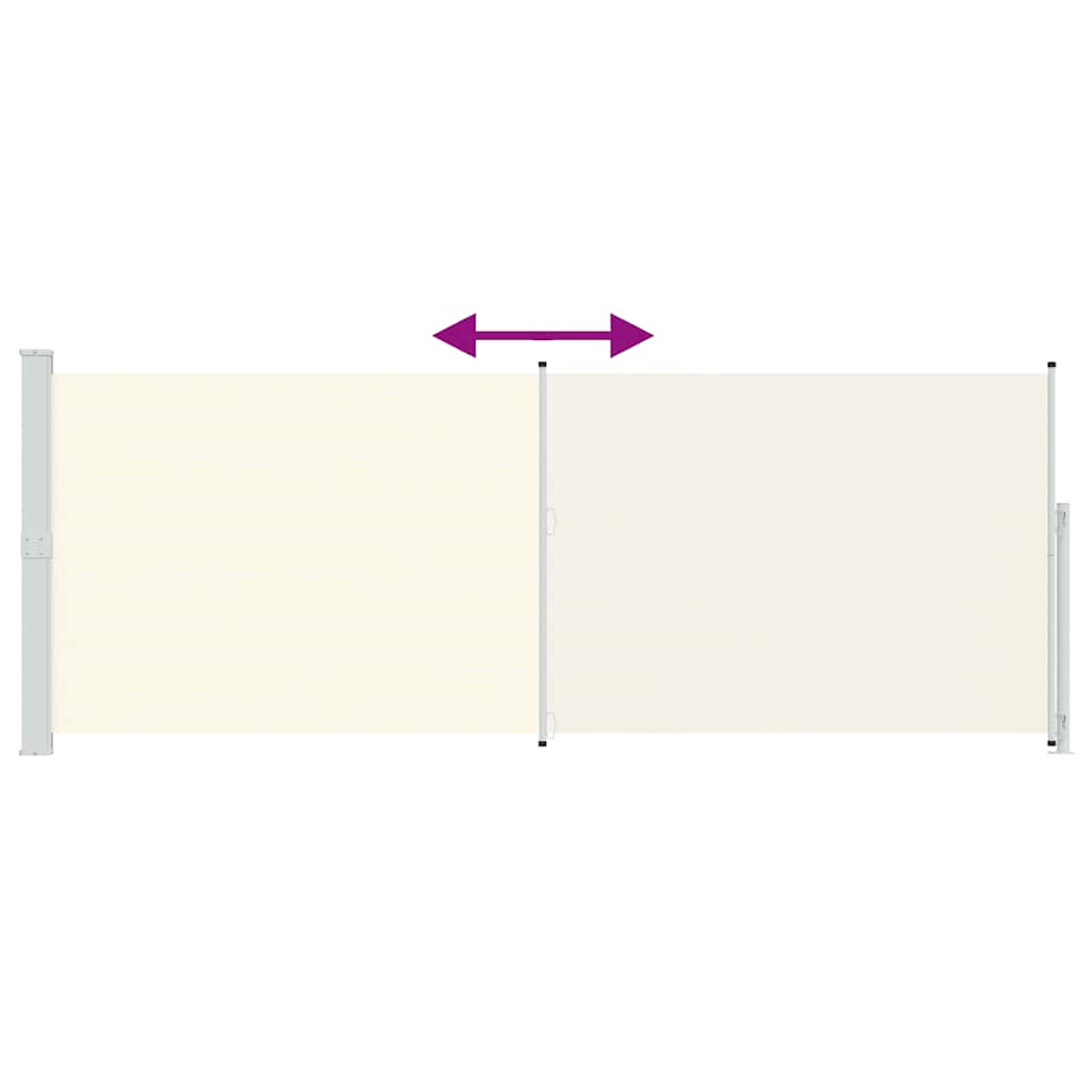 vidaXL Σκίαστρο Πλαϊνό Συρόμενο Βεράντας Κρεμ 180 x 500 εκ.