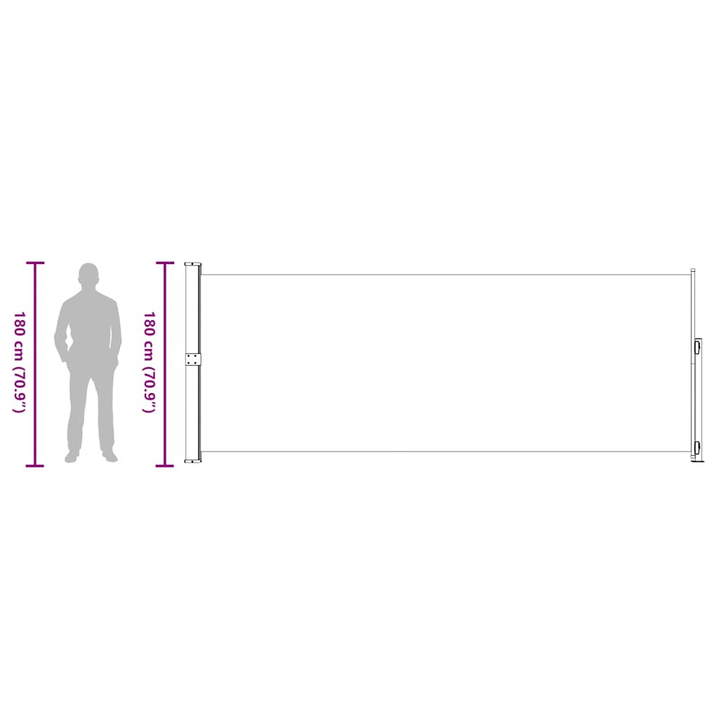 vidaXL Σκίαστρο Πλαϊνό Συρόμενο Βεράντας Μπλε 180 x 500 εκ.