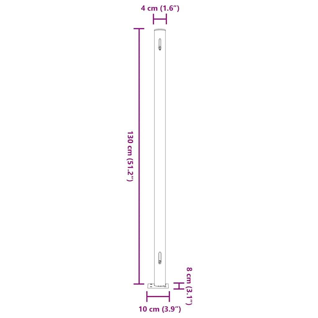 vidaXL Σκίαστρο Πλαϊνό Συρόμενο Βεράντας Μαύρο 220 x 300 εκ.