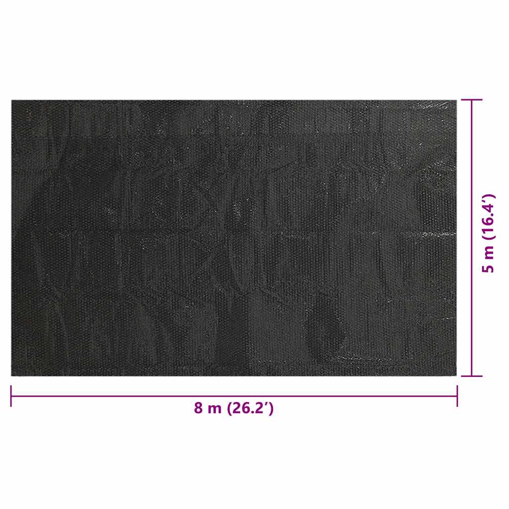 vidaXL Κάλυμμα Πισίνας Ορθογώνιο Μαύρο 800 x 500 εκ. από Πολυαιθυλένιο