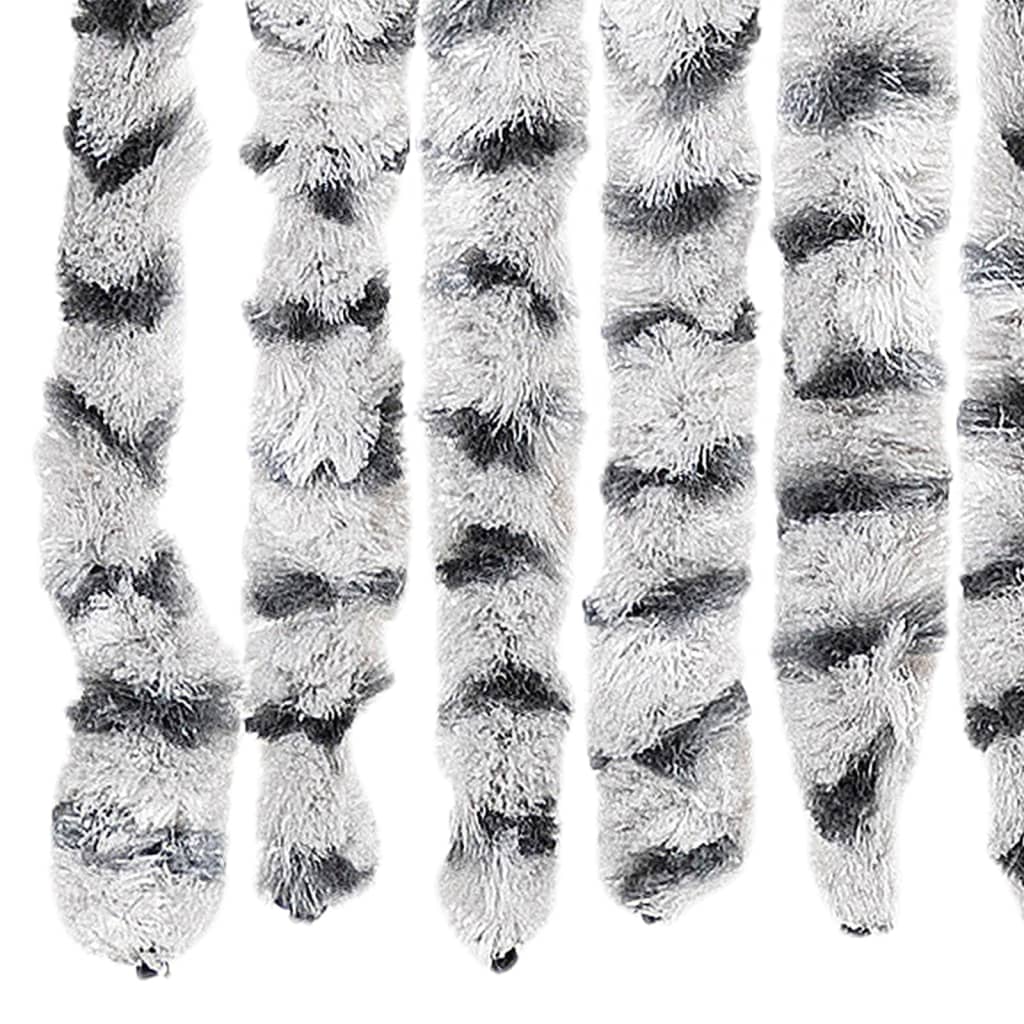 vidaXL Σήτα - Κουρτίνα Πόρτας Ανοιχτό / Σκούρο Γκρι 90 x 220 εκ. Σενίλ