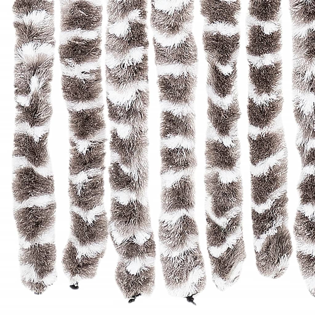 vidaXL Σήτα - Κουρτίνα Πόρτας Taupe / Λευκό 56 x 185 εκ. από Σενίλ