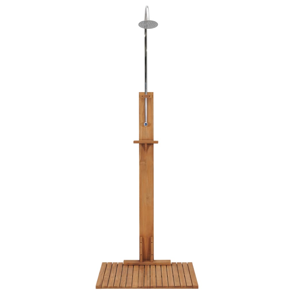 vidaXL Ντουζιέρα Κήπου 75 x 75 x 210 εκ. Μασίφ Ξύλο Teak