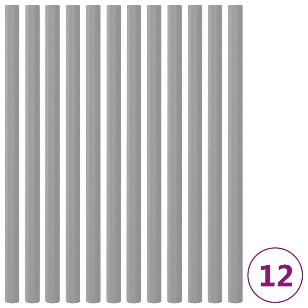 vidaXL Προστατευτικά Αφρού για Στύλο Τραμπολίνου 12 τεμ. Γκρι 92,5 εκ