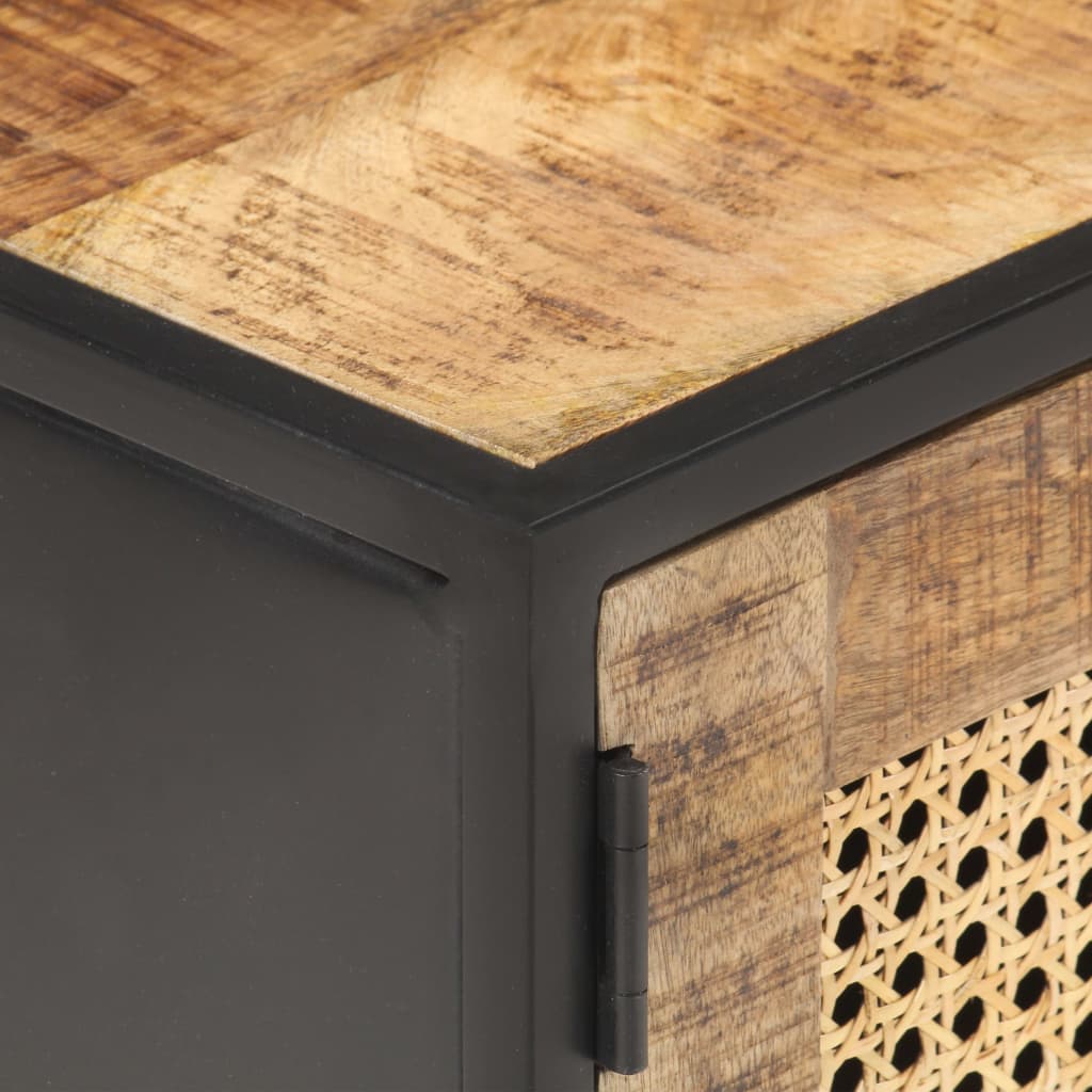 vidaXL Έπιπλο Τηλεόρασης 90x30x40εκ Ακατ. Μάνγκο/Φυσικό Ζαχαροκάλαμο