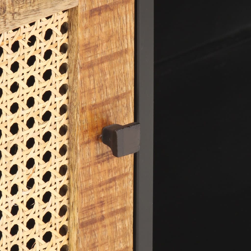 vidaXL Έπιπλο Τηλεόρασης 90x30x40εκ Ακατ. Μάνγκο/Φυσικό Ζαχαροκάλαμο