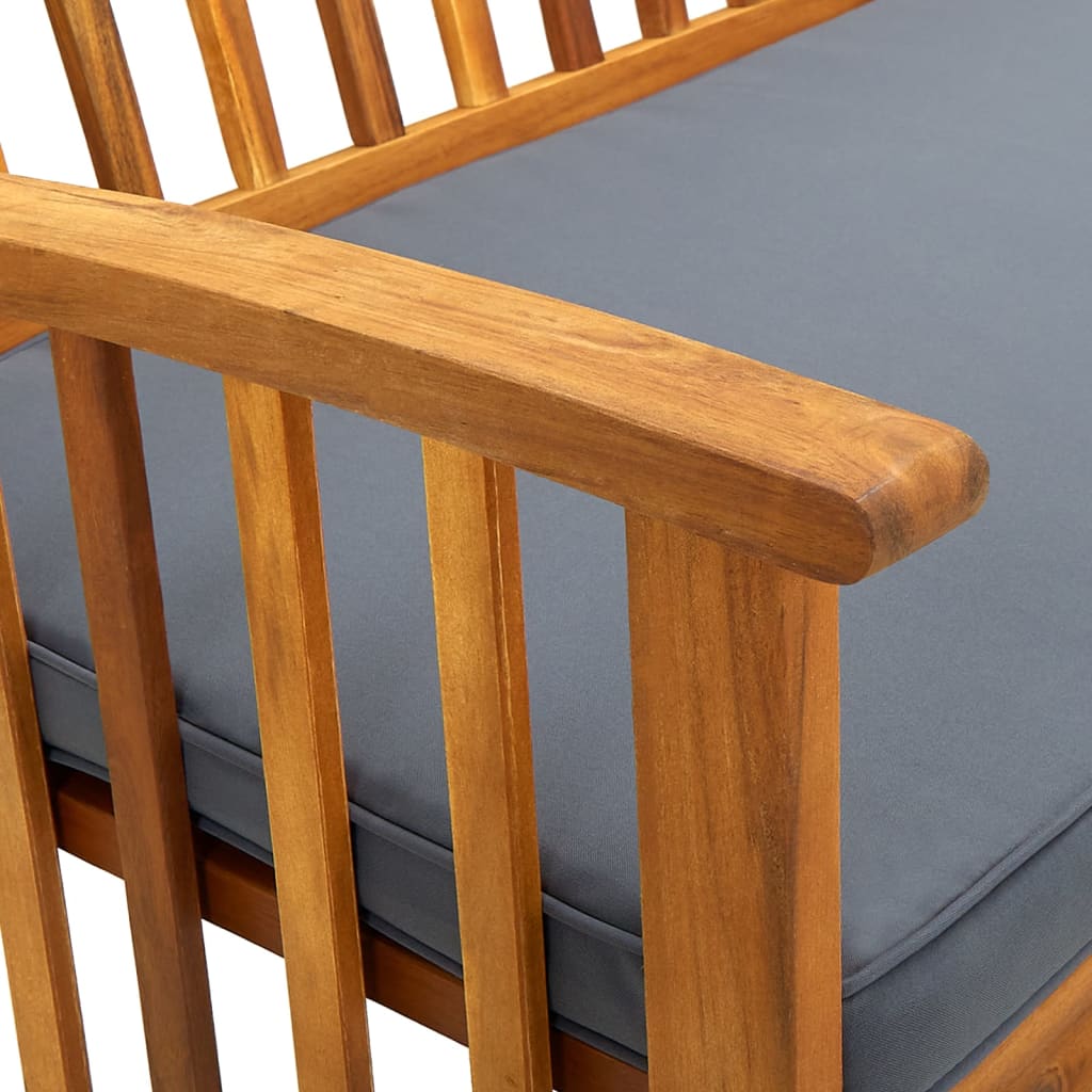 vidaXL Παγκάκι Κήπου 119 εκ. από Μασίφ Ξύλο Ακακίας με Μαξιλάρι