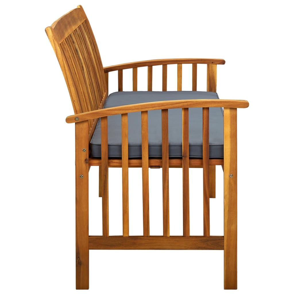 vidaXL Παγκάκι Κήπου 147 εκ. από Μασίφ Ξύλο Ακακίας με Μαξιλάρι