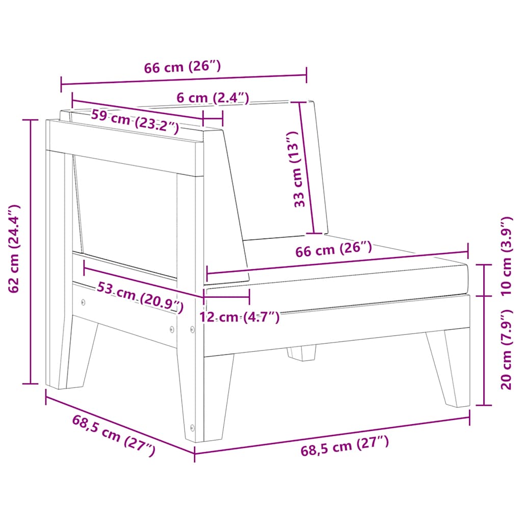 vidaXL Καναπές Γωνιακός Τμηματικός Ξύλο Ακακίας Σκούρα Γκρι Μαξιλάρια