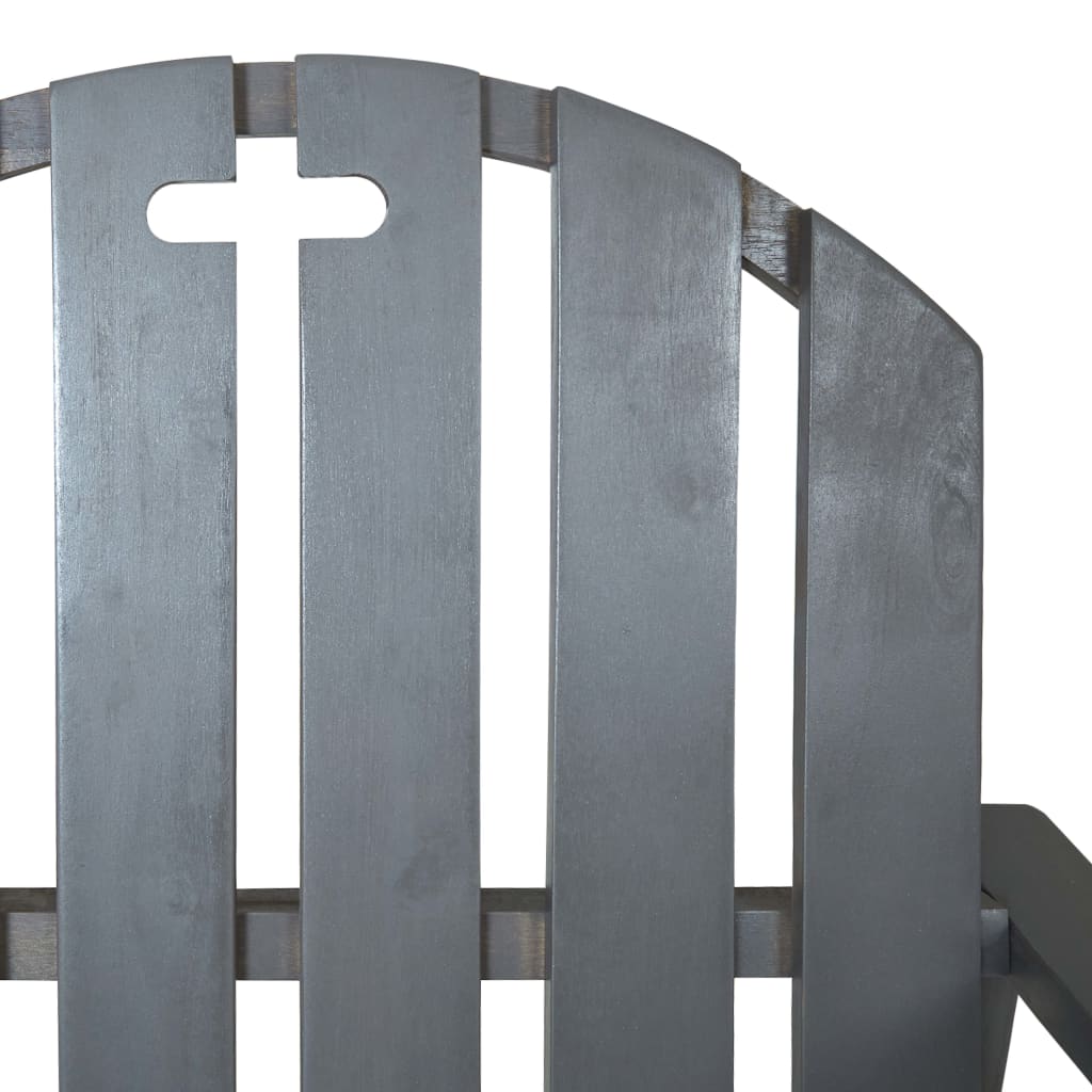 vidaXL Πολυθρόνες Εξωτερικού Χώρου 2 τεμ. Γκρι από Μασίφ Ξύλο Ακακίας