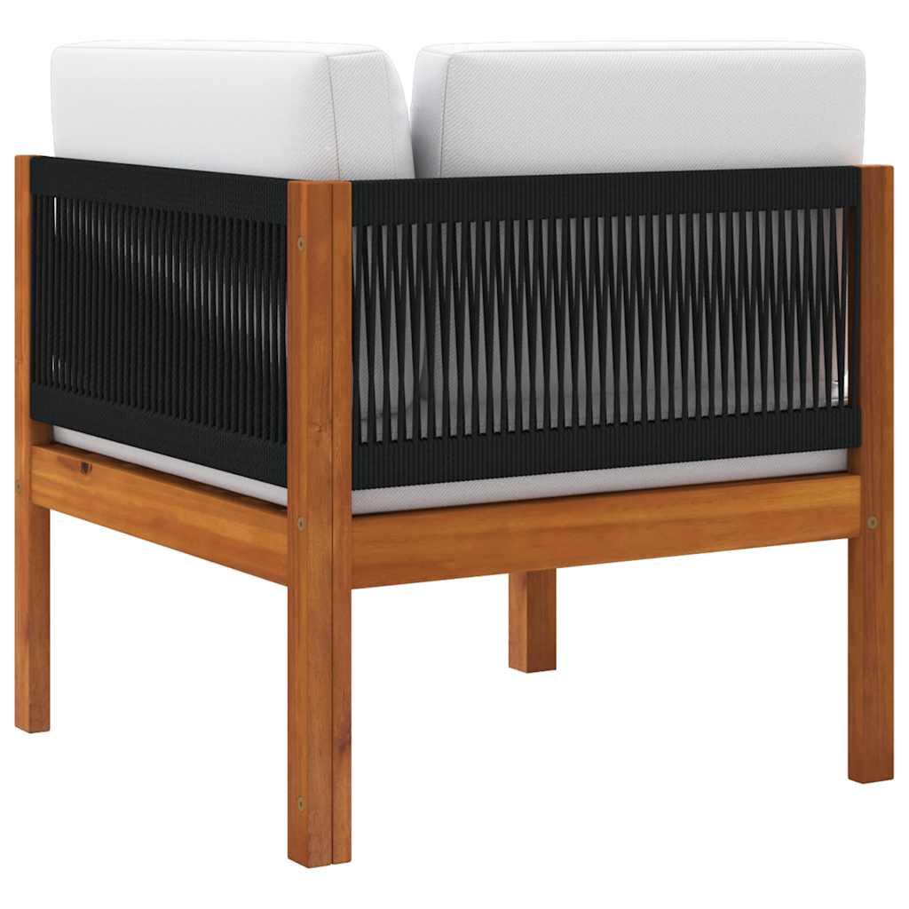 vidaXL Καναπέδες Κήπου Γωνιακοί 2 τεμ. Μασίφ Ξύλο Ακακίας με Μαξιλάρια