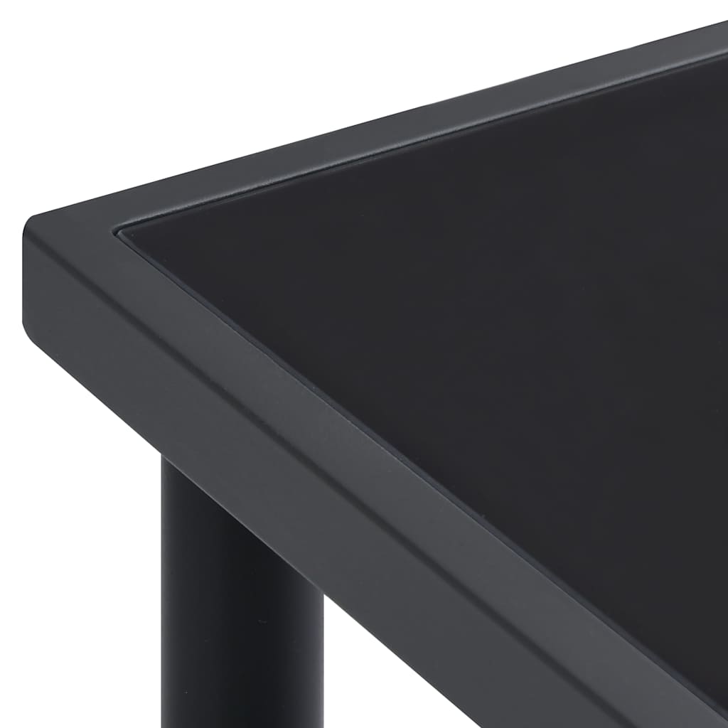 vidaXL Τραπεζαρία Εξωτερικού Χώρου Ανθρακί 150 x 90 x 74 εκ.\nΑτσάλινη