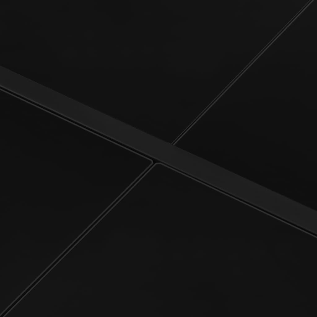 vidaXL Τραπέζι Κήπου Μαύρο 130 x 130 x 72 εκ. από Ατσάλι και Γυαλί