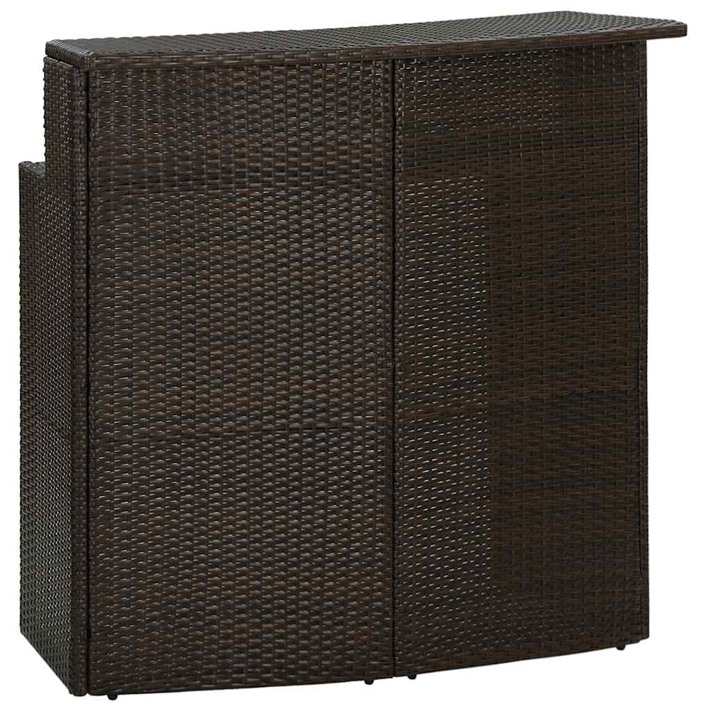vidaXL Τραπέζι Μπαρ Κήπου Καφέ 120 x 55 x 110 εκ. από Συνθετικό Ρατάν