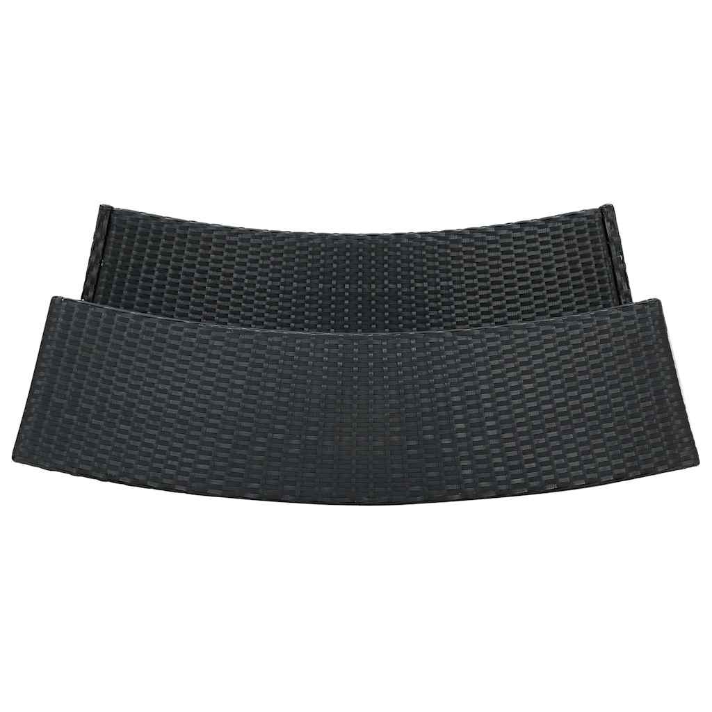 vidaXL Τραπέζι Μπαρ Κήπου Μαύρο 120x55x110 εκ. από Συνθετικό Ρατάν