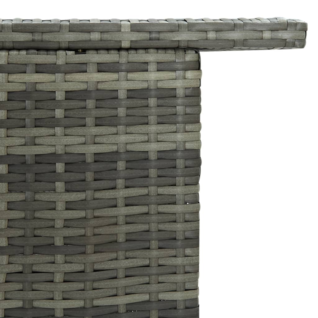 vidaXL Τραπέζι Μπαρ Κήπου Γκρι 120 x 55 x 110 εκ. από Συνθετικό Ρατάν