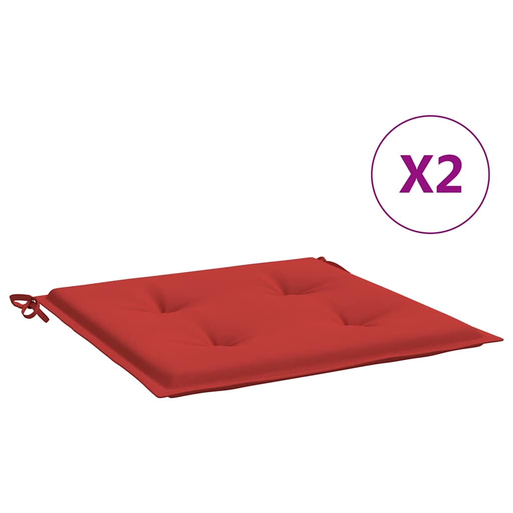 vidaXL Μαξιλάρια Καρέκλας Κήπου 2 τεμ. Πράσινα 40x40x4 εκ. Υφασμάτινα