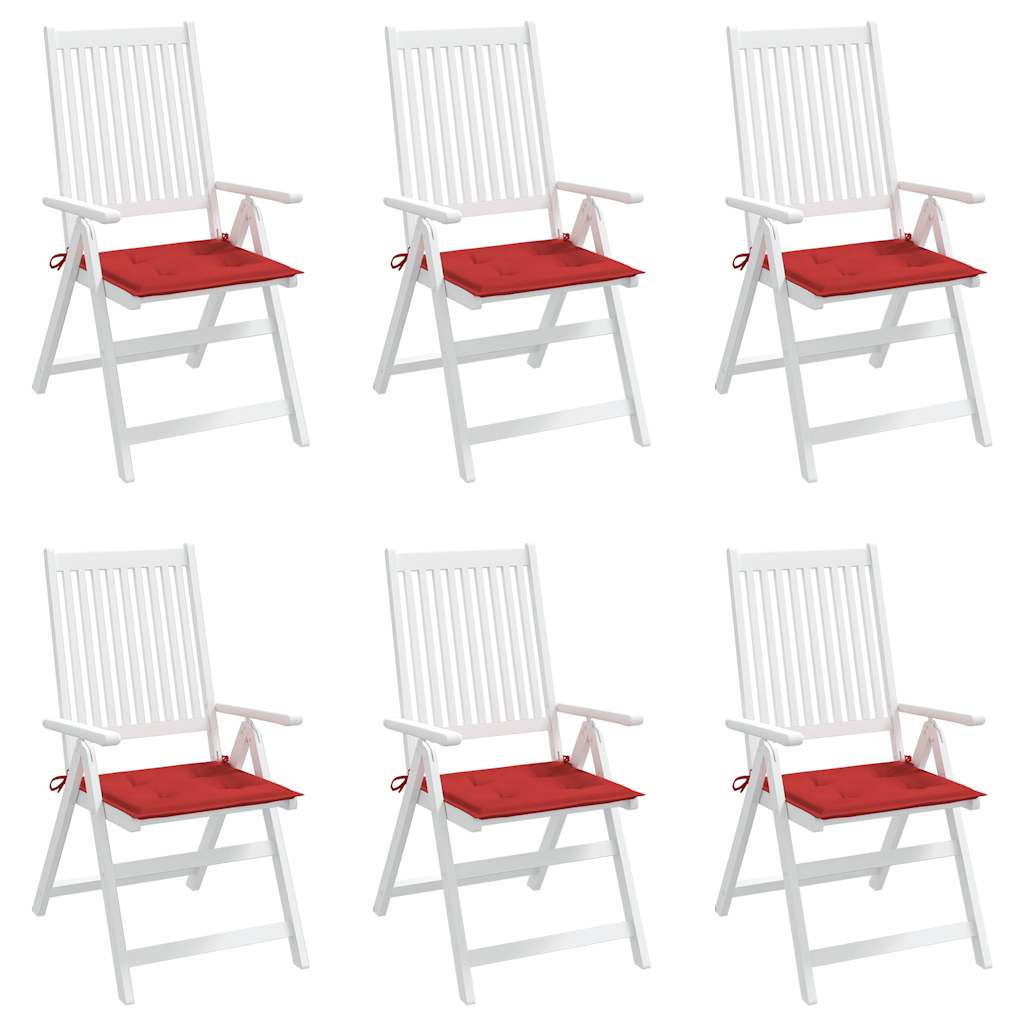 vidaXL Μαξιλάρια Καρέκλας Κήπου 6 τεμ. Πράσινα 40x40x4 εκ. Υφασμάτινα