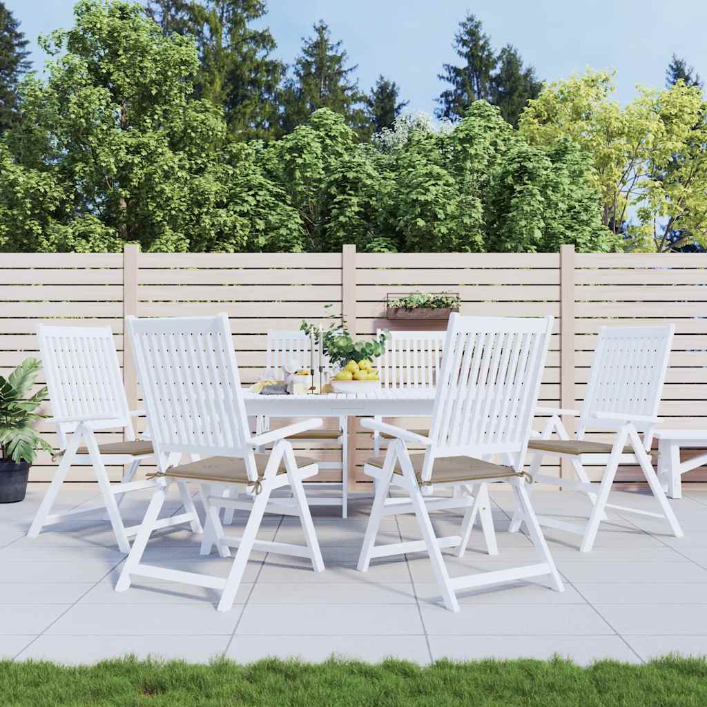vidaXL Μαξιλάρια Καρέκλας Κήπου 6 τεμ. Taupe 40x40x4 εκ. Υφασμάτινα