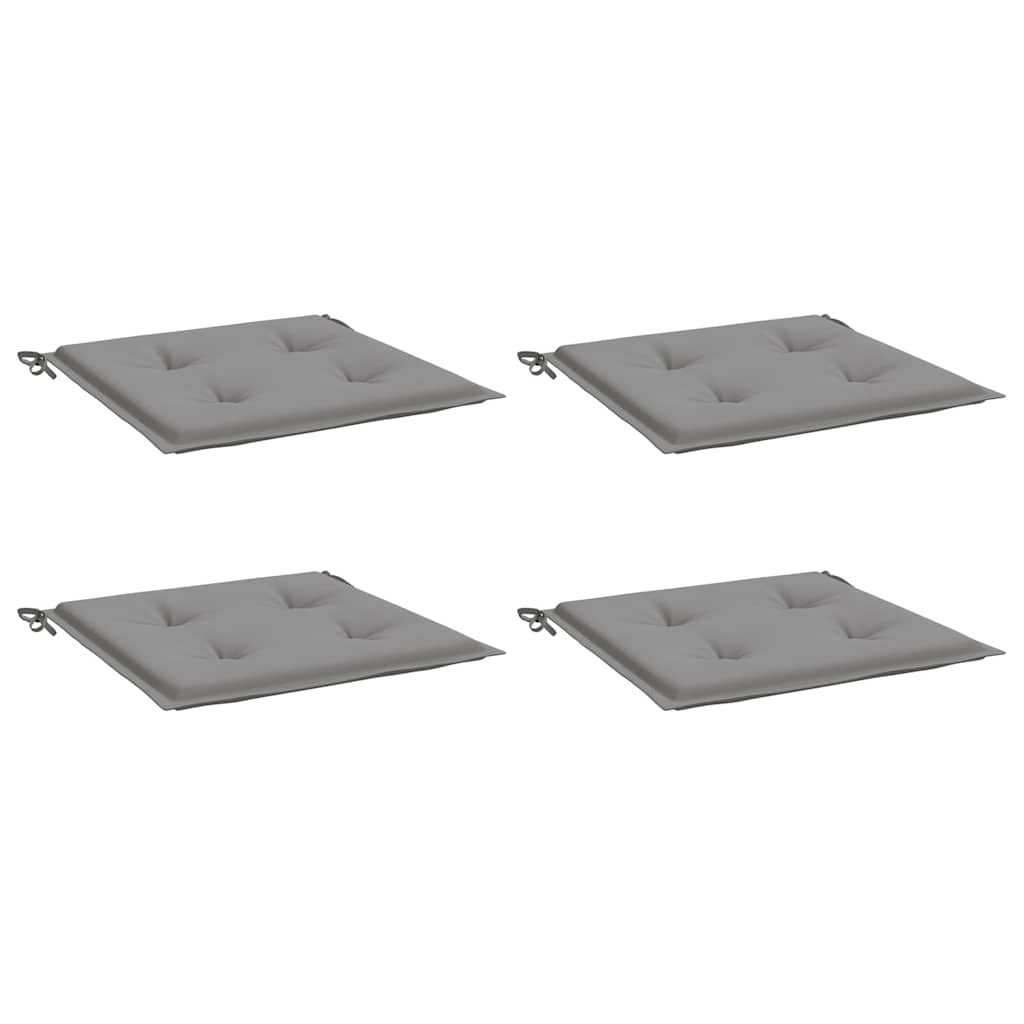 vidaXL Μαξιλάρια Καρέκλας Κήπου 4 τεμ. Γκρι 50x50x3 εκ.Ύφασμα Oxford