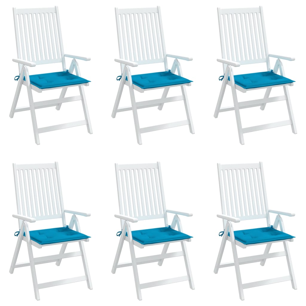 vidaXL Μαξιλάρια Καρέκλας Κήπου 6 τεμ. Μπλε 50x50x3 εκ. Ύφασμα Oxford