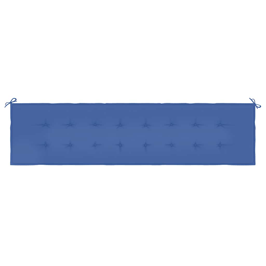 vidaXL Μαξιλάρι Πάγκου Κήπου Μπλε Ρουά 200x50x4 εκ. Ύφασμα Oxford