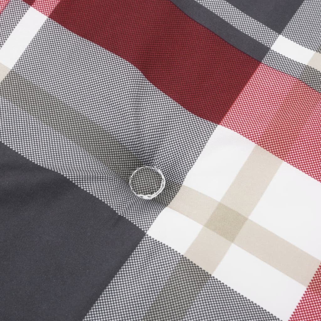 vidaXL Μαξιλάρια Καρέκλας Κήπου με Πλάτη 6 τεμ. Καρό 120x50x3 εκ.