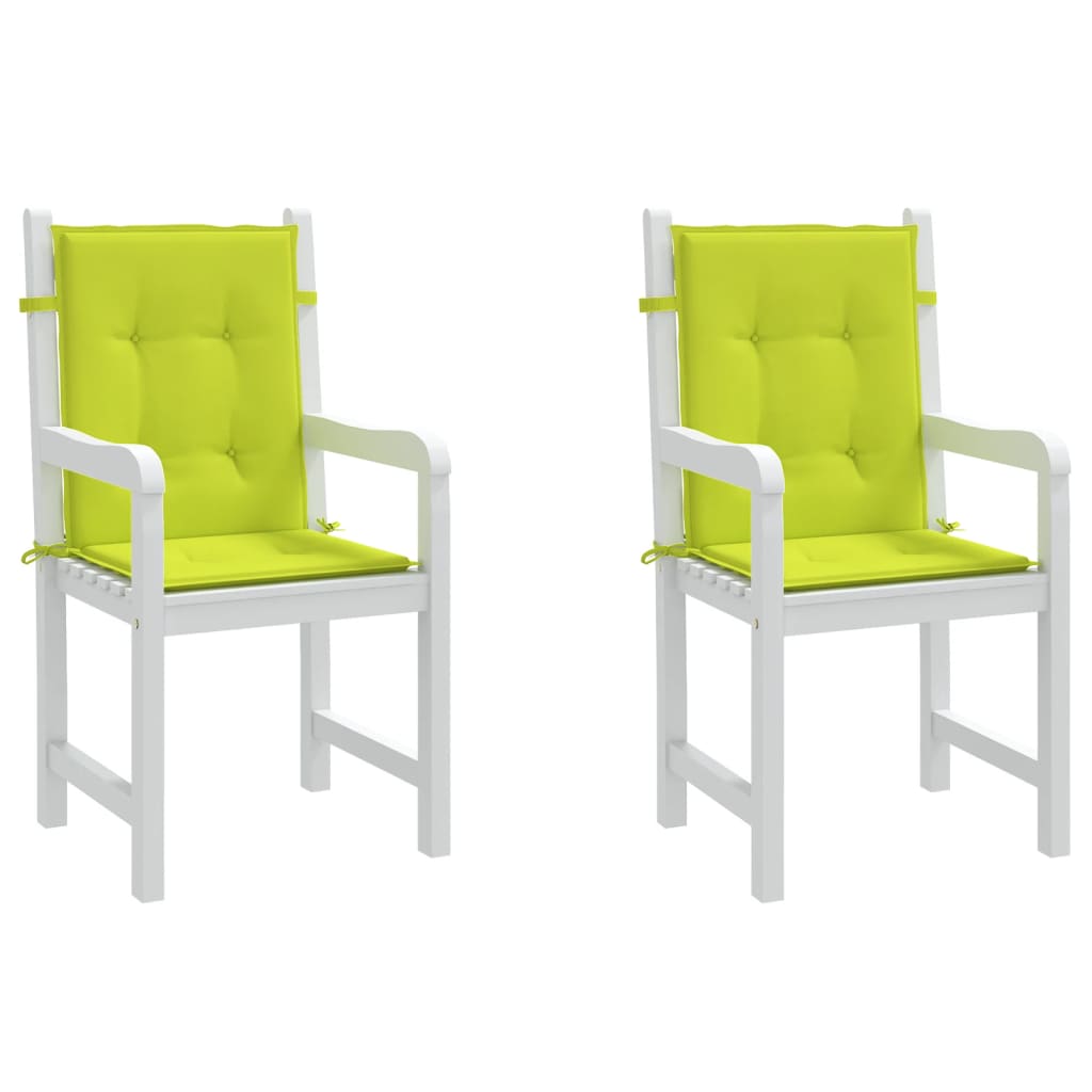 vidaXL Μαξιλάρια Καρέκλας Κήπου Πλάτη 2τεμ ΑνΠράσινα 100x50x3εκ Oxford