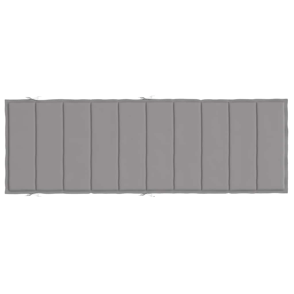 vidaXL Μαξιλάρι Ξαπλώστρας Γκρι 186x58x4 εκ. από Ύφασμα Oxford