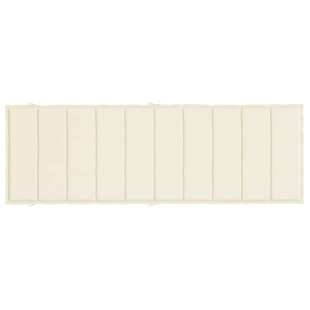 vidaXL Μαξιλάρι Ξαπλώστρας Κρεμ 186x58x4 εκ. από Ύφασμα Oxford