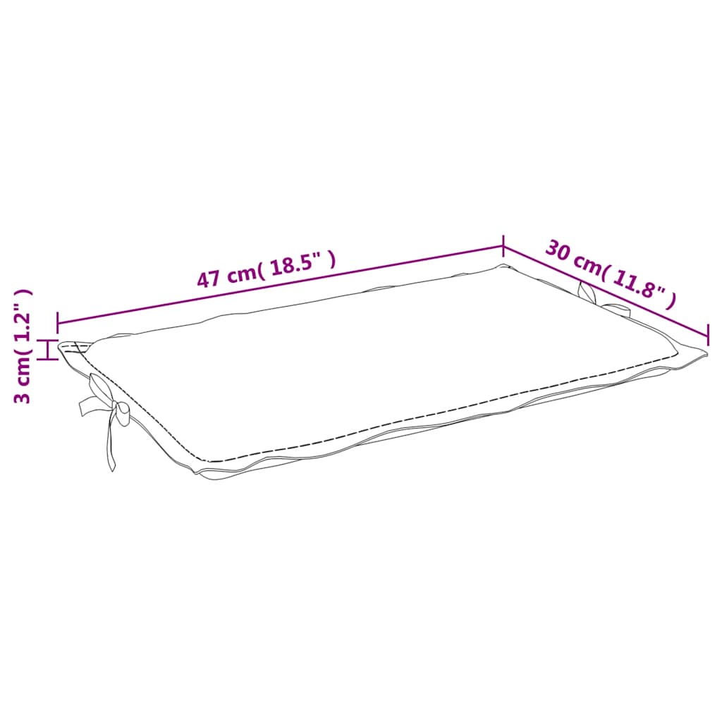 vidaXL Μαξιλάρι Ξαπλώστρας Γκρι Καρό 186x58x4εκ. από Ύφασμα Oxford