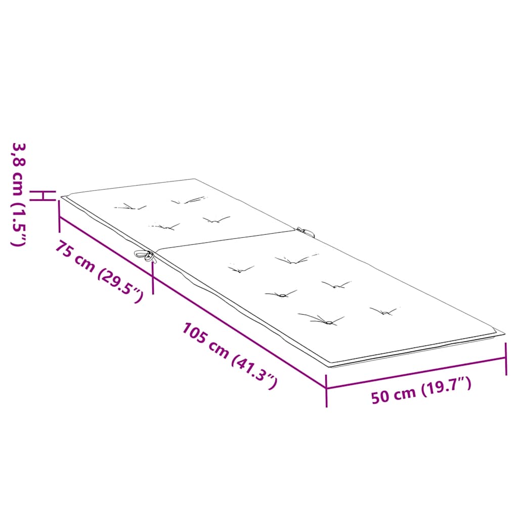 vidaXL Μαξιλάρι Σεζλόνγκ Πράσινο (75+105) x 50 x 4 εκ.