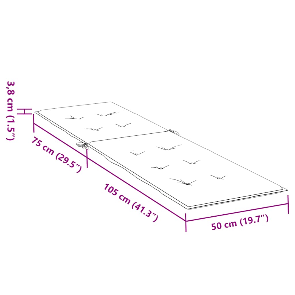 vidaXL Μαξιλάρι Σεζλόνγκ Κόκκινο Καρό (75+105) x 50 x 4 εκ.
