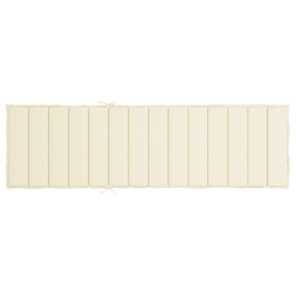 vidaXL Μαξιλάρι Ξαπλώστρας Κρεμ 200 x 50 x 3 εκ. από Ύφασμα Oxford