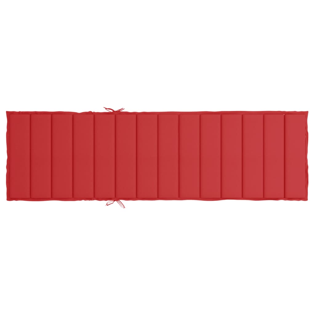 vidaXL Μαξιλάρι Ξαπλώστρας Κόκκινο 200 x 50 x 3 εκ. από Ύφασμα Oxford