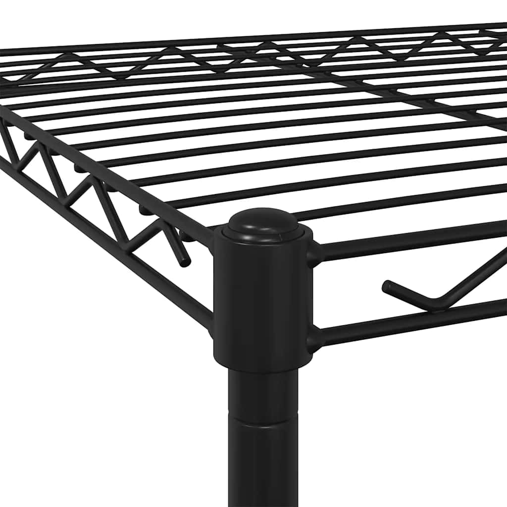 vidaXL Ραφιέρα 3 Επιπέδων με Τροχούς Μαύρη 60x35x81 εκ. 150 κ.
