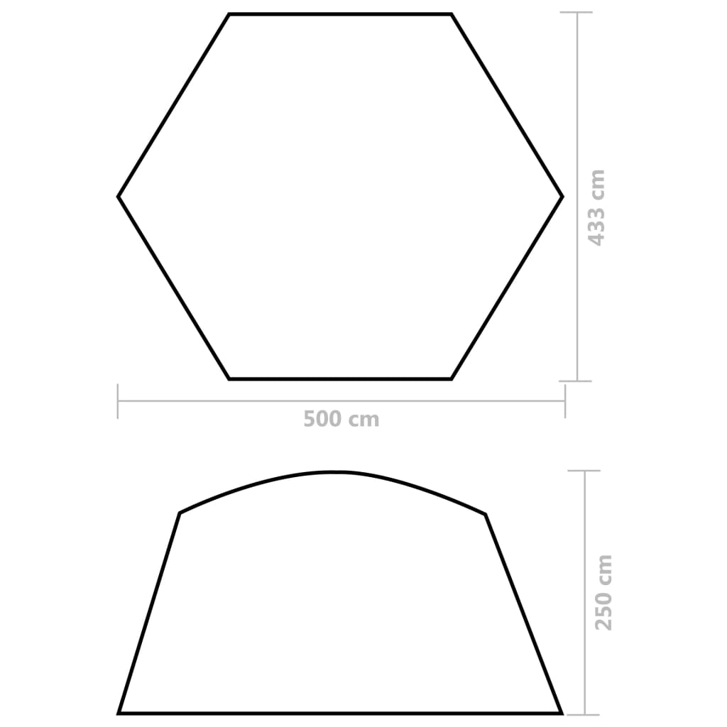 vidaXL Σκίαστρο Πισίνας Κίτρινο 500 x 433 x 250 εκ. Υφασμάτινο