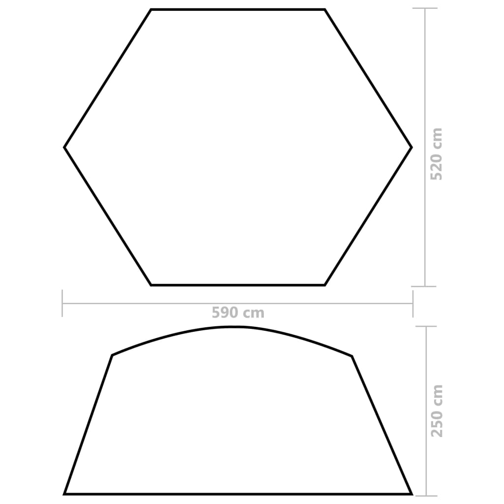 vidaXL Σκίαστρο Πισίνας Γκρι 590 x 520 x 250 εκ. Υφασμάτινο