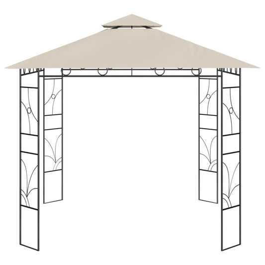 vidaXL Κιόσκι Κρεμ 3 x 3 x 2,7 μ. 160 γρ./μ²