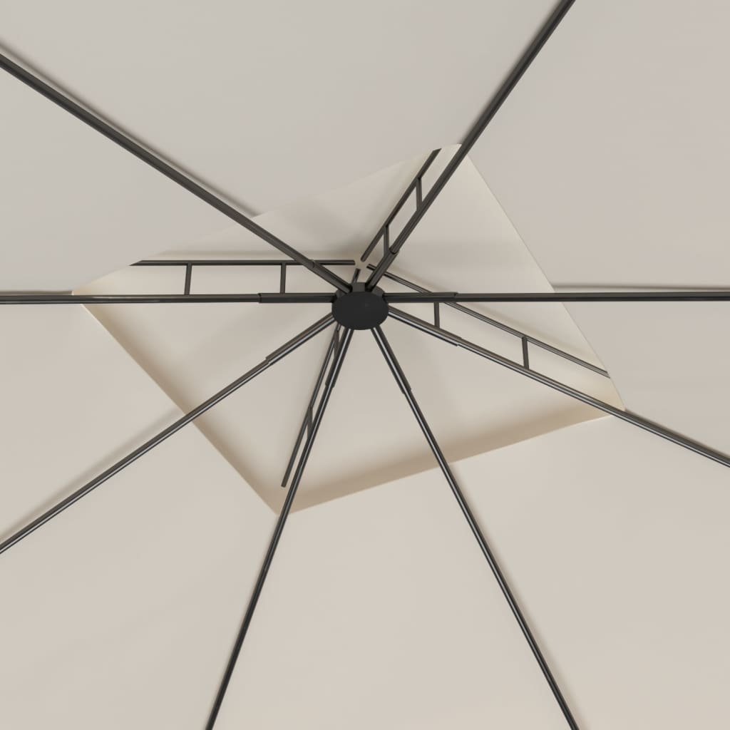 vidaXL Κιόσκι Κρεμ 3 x 3 x 2,7 μ. 160 γρ./μ²