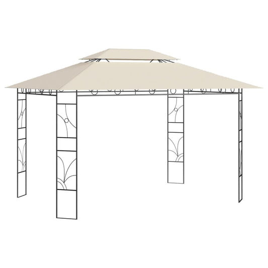 vidaXL Κιόσκι Κρεμ 4 x 3 x 2,7 μ. 160 γρ./μ²