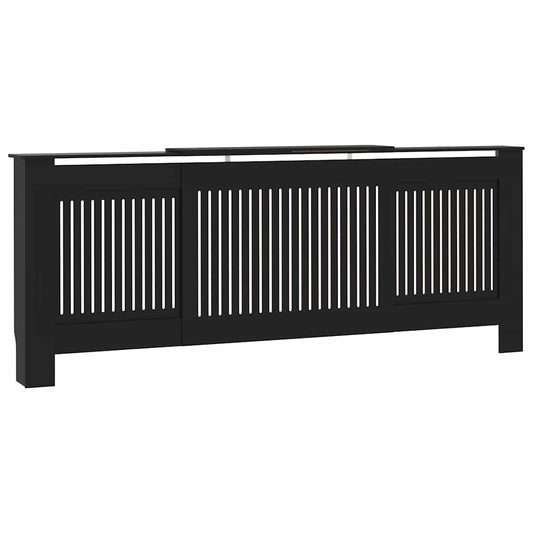 vidaXL Κάλυμμα Καλοριφέρ Μαύρο 205 εκ. από Επεξεργασμένο Ξύλο