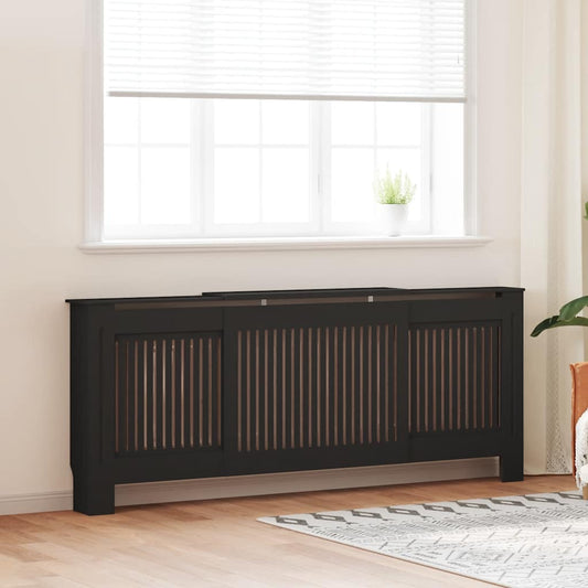vidaXL Κάλυμμα Καλοριφέρ Μαύρο 205 εκ. από Επεξεργασμένο Ξύλο